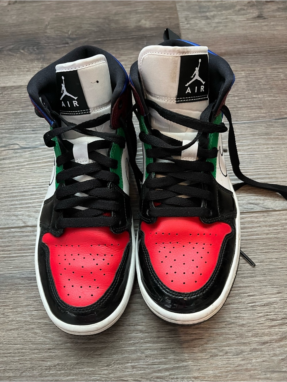 Jordan High-Top Sneakers - Multicolor (Red Accent)